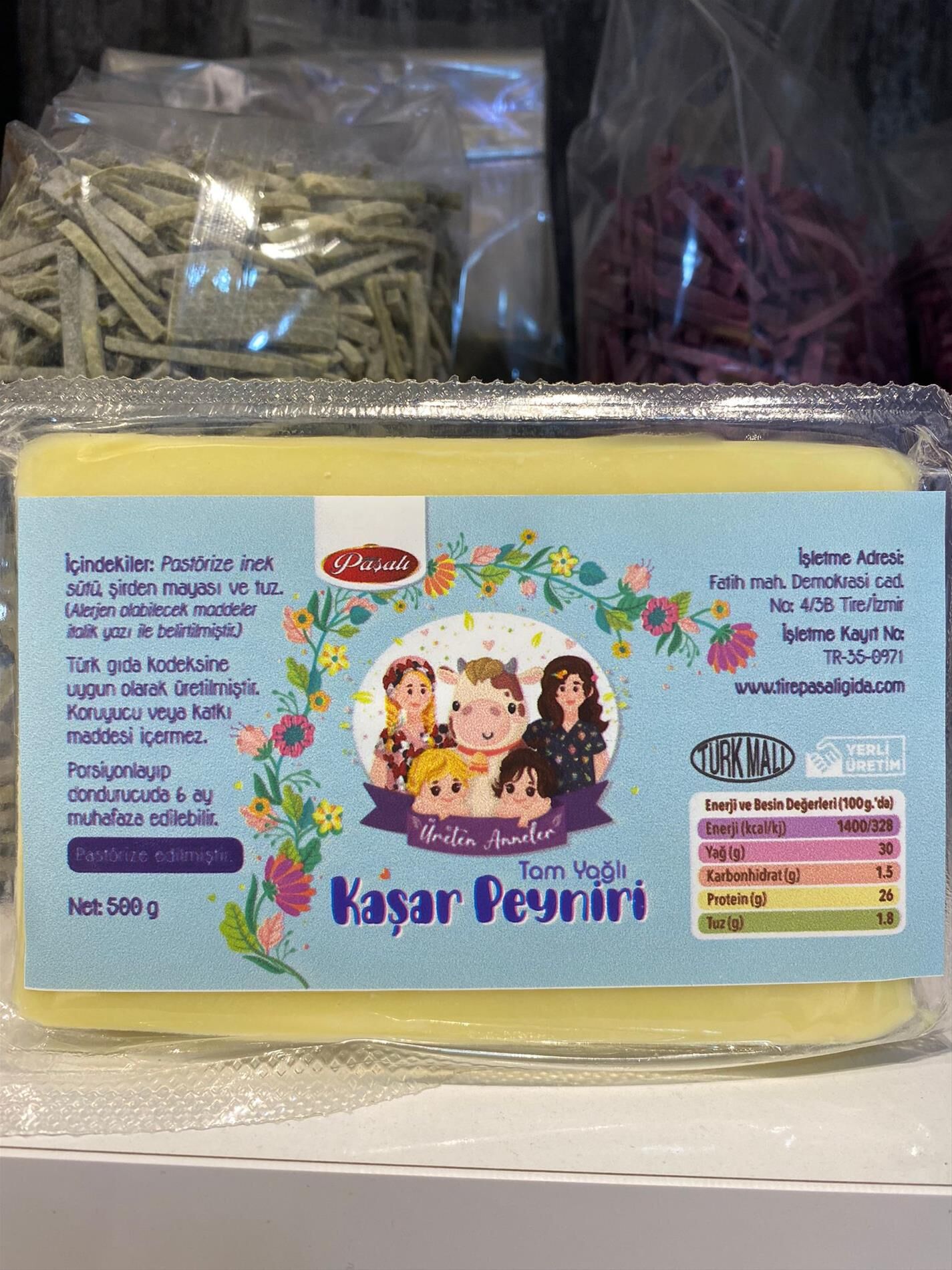 KAŞAR PEYNİRİ AZ TUZLU  1000 GR