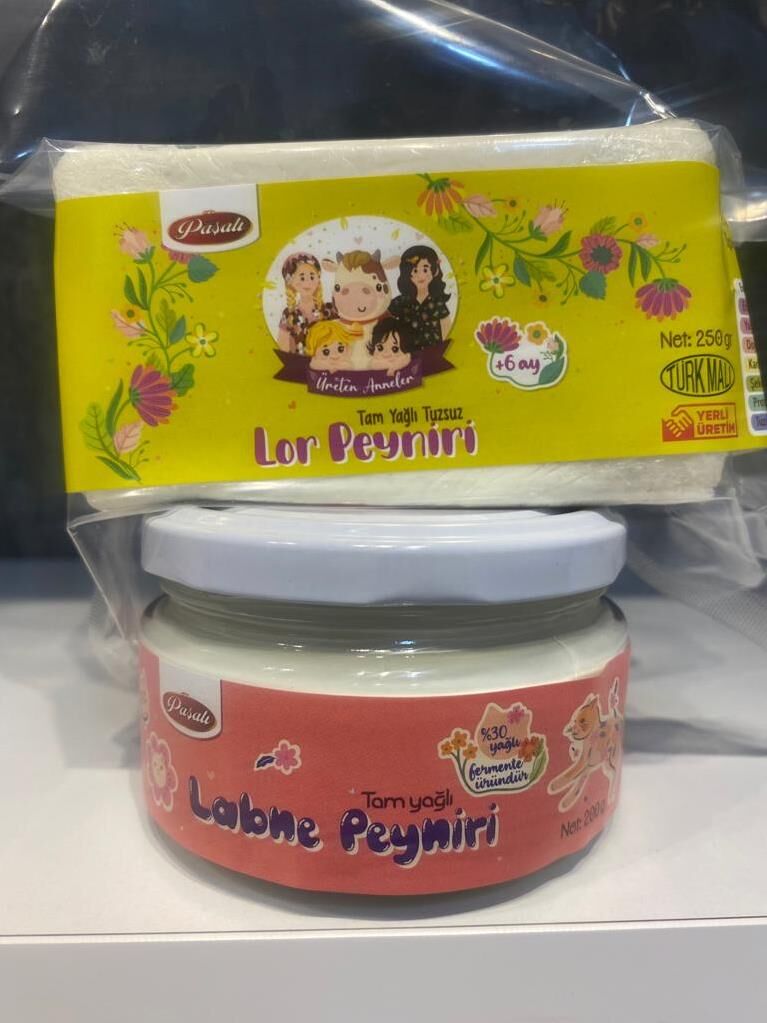 TUZSUZ VAKUMLU LOR PEYNİRİ  250 GR+ LABNE PEYNİRİ 200 GR  +7 AY İTİBARİYLE