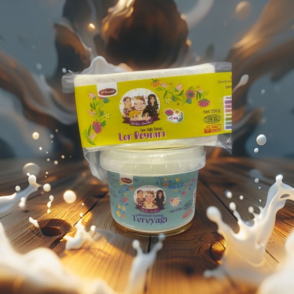 YAYIK TEREYAĞ TUZSUZ 250 GR +  TUZSUZ VAKUMLU LOR 250 GR