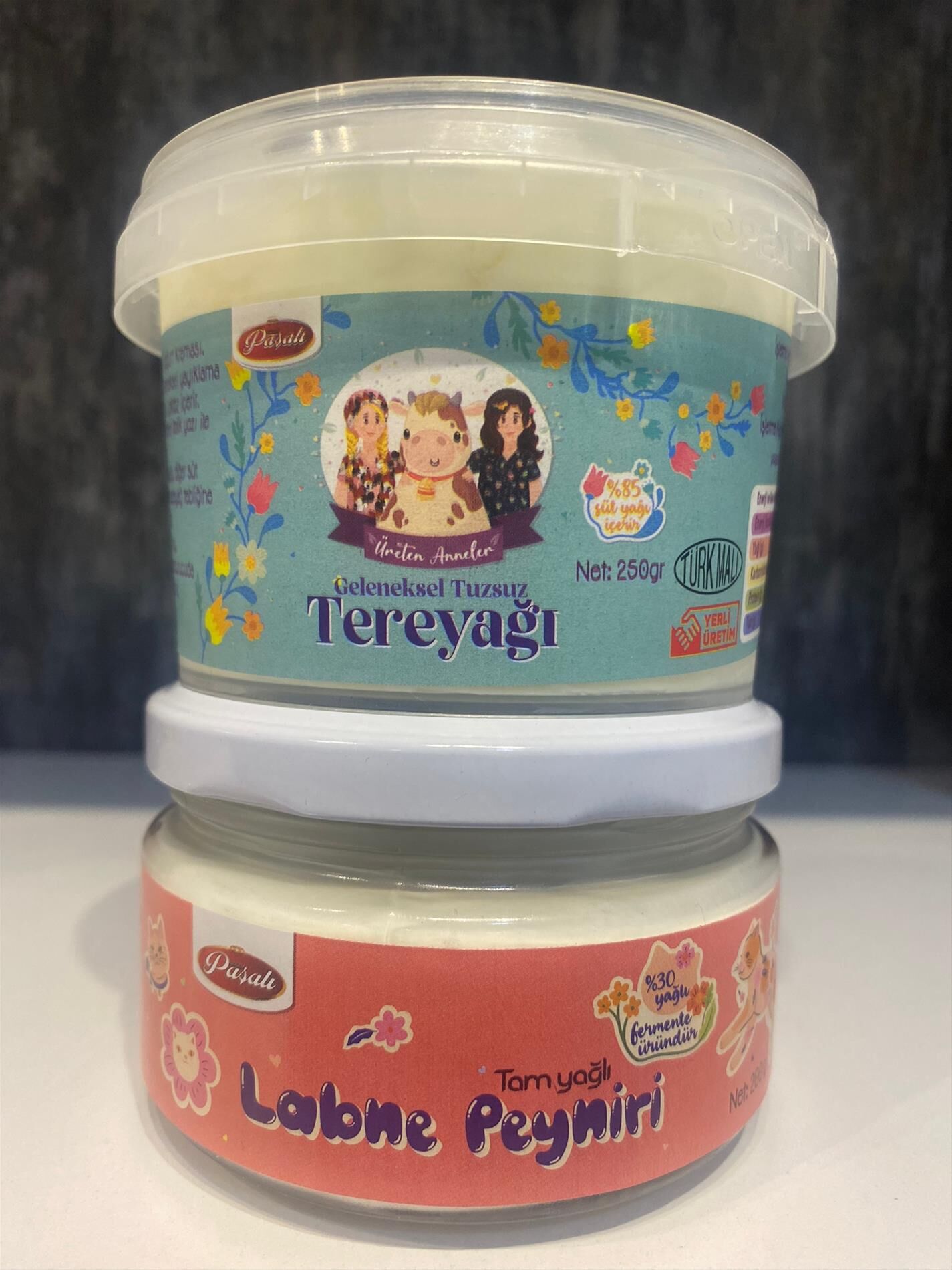YAYIK TEREYAĞ TUZSUZ 250 GR + LABNE PEYNİRİ 200 GR(+7 AY )