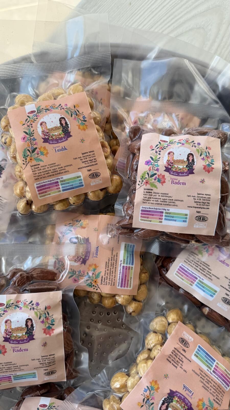 KAVRULMUŞ BADEM 200 gr - KAVRULMUŞ FINDIK 200 gr (AFLATOKSİN-AĞIR METAL ANALİZLİ)